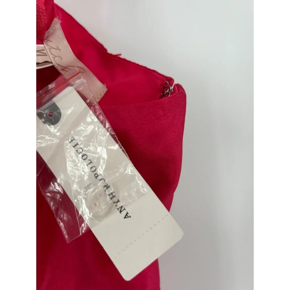 Anthropologie Hutch Rosette‎ Strap Mini Dress XL Pink Floral Cottagecore